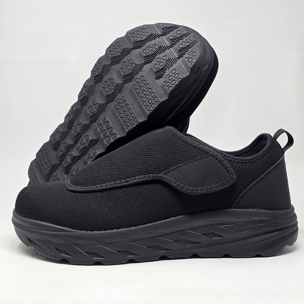 OrthoComfoot Men’s Size 11.5 X-W Diabetic Extra Wide Black Walking Shoes New